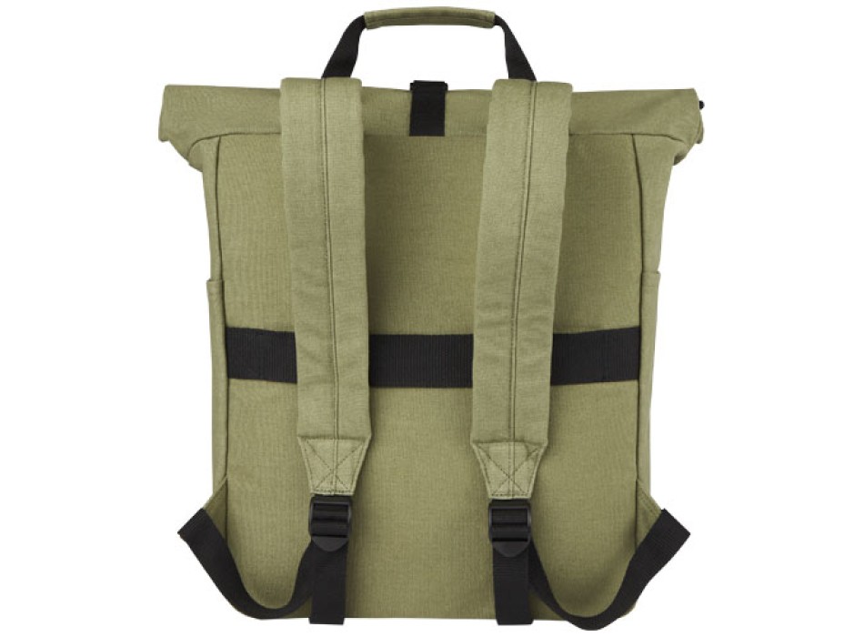 Zaino rolltop per portatile da 15" in canvas riciclato certificato GRS Joey - 15L FullGadgets.com