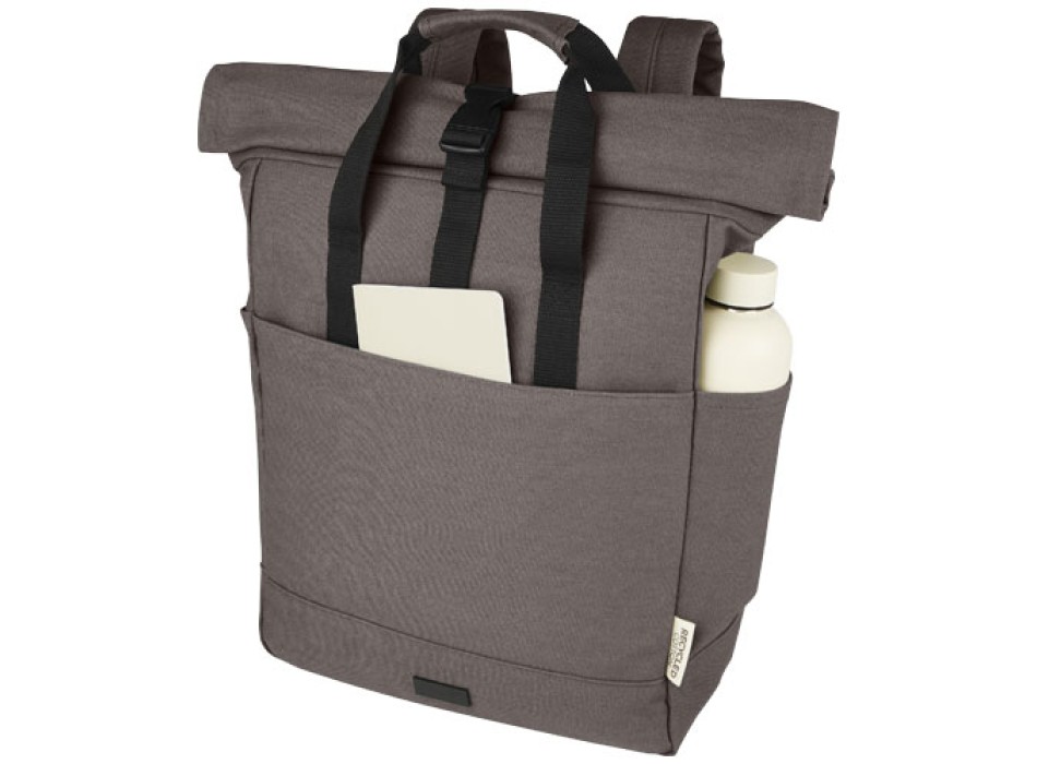 Zaino rolltop per portatile da 15" in canvas riciclato certificato GRS Joey - 15L FullGadgets.com