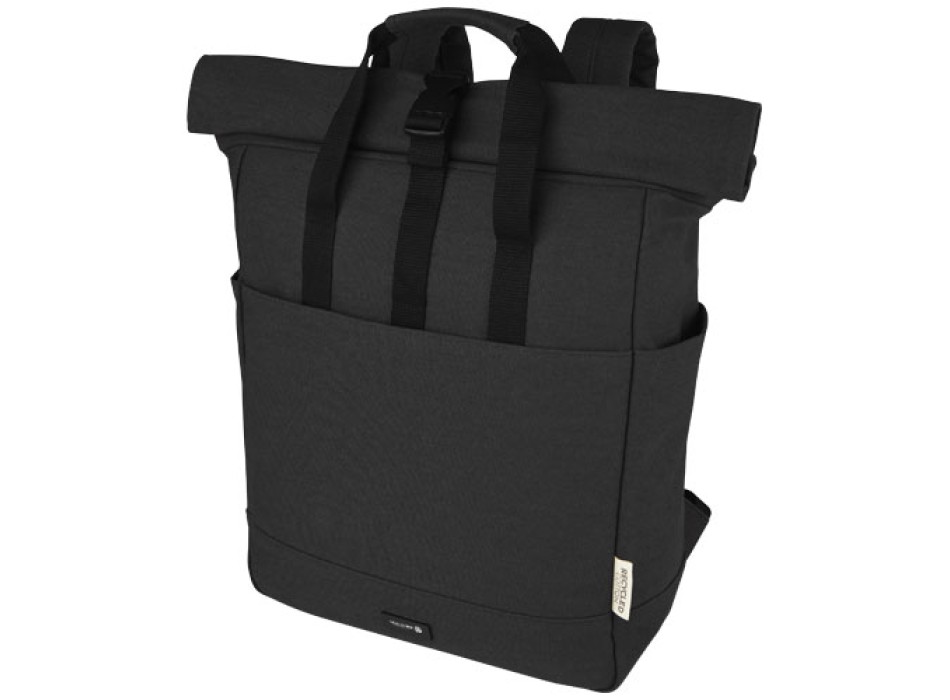 Zaino rolltop per portatile da 15" in canvas riciclato certificato GRS Joey - 15L FullGadgets.com