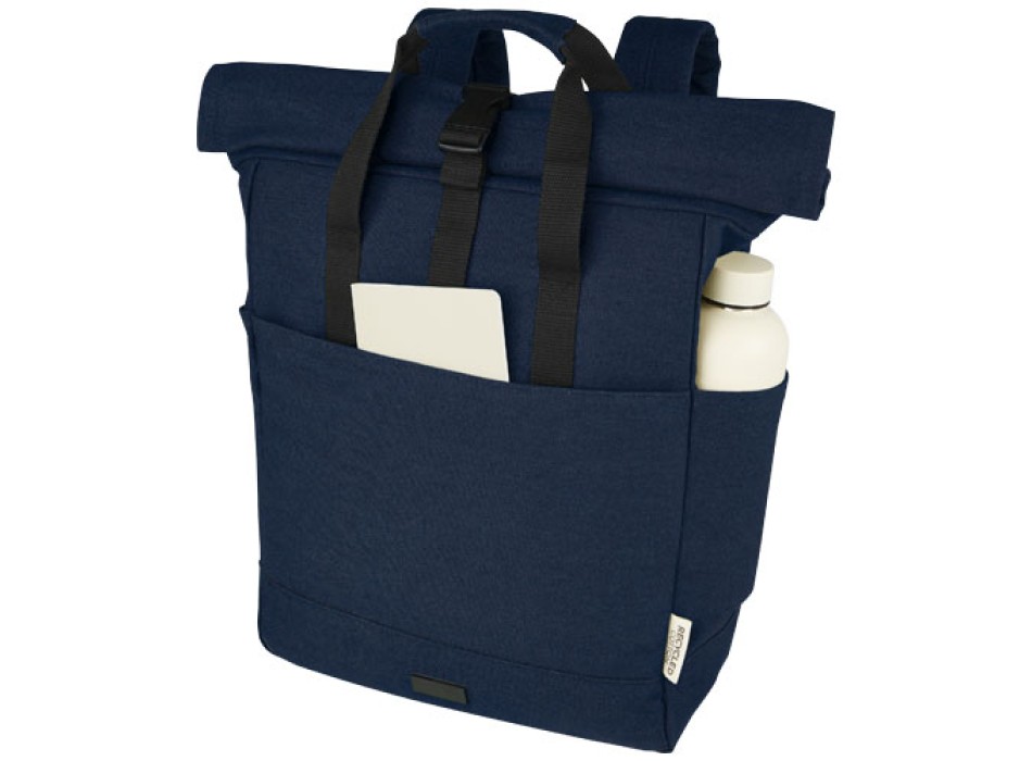 Zaino rolltop per portatile da 15" in canvas riciclato certificato GRS Joey - 15L FullGadgets.com