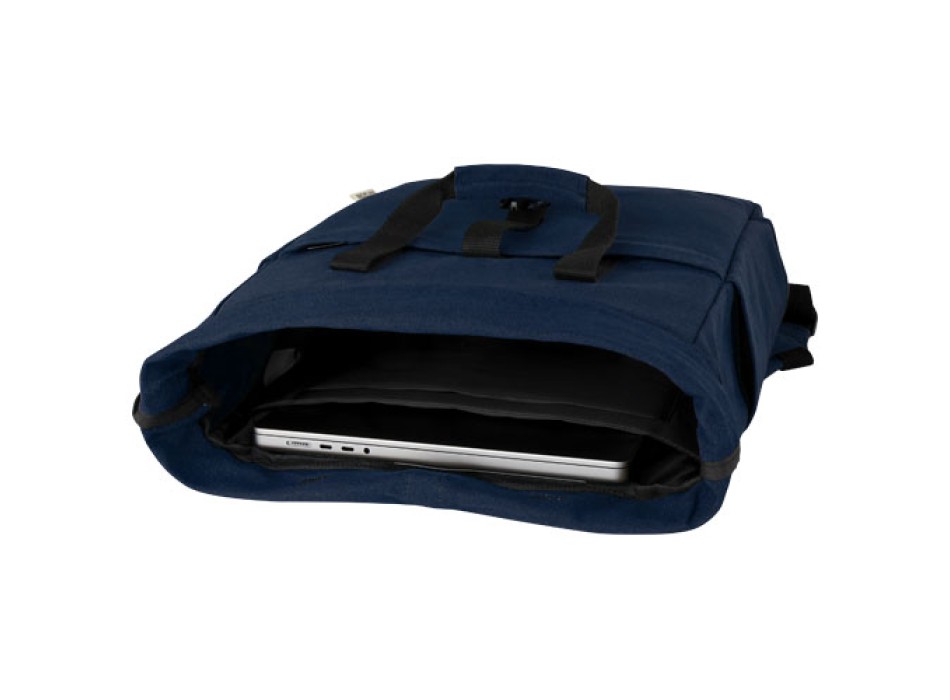 Zaino rolltop per portatile da 15" in canvas riciclato certificato GRS Joey - 15L FullGadgets.com