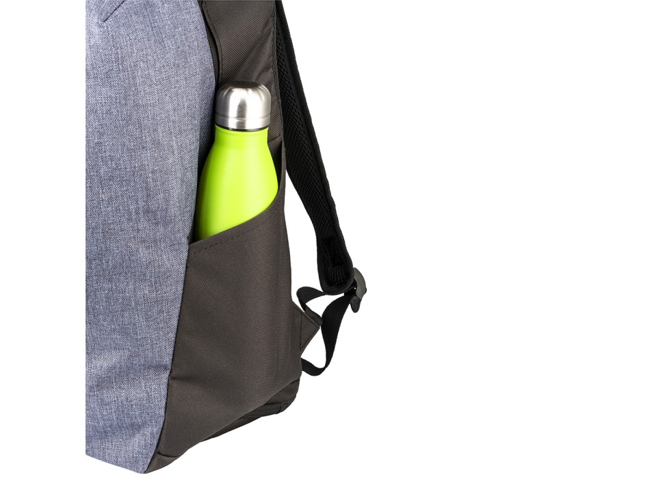 Zaino sport in poliestere 600D melange, ampio scomparto principale con porta pc (15"). FullGadgets.com