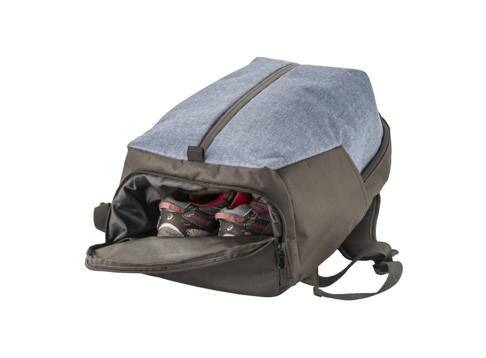 Zaino sport in poliestere 600D melange, ampio scomparto principale con porta pc (15"). FullGadgets.com