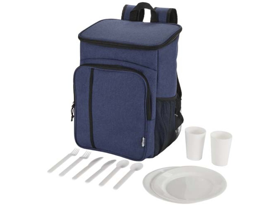 Zaino termico per picnic in materiale riciclato certificato GRS con set di posate Tundra - 20L FullGadgets.com