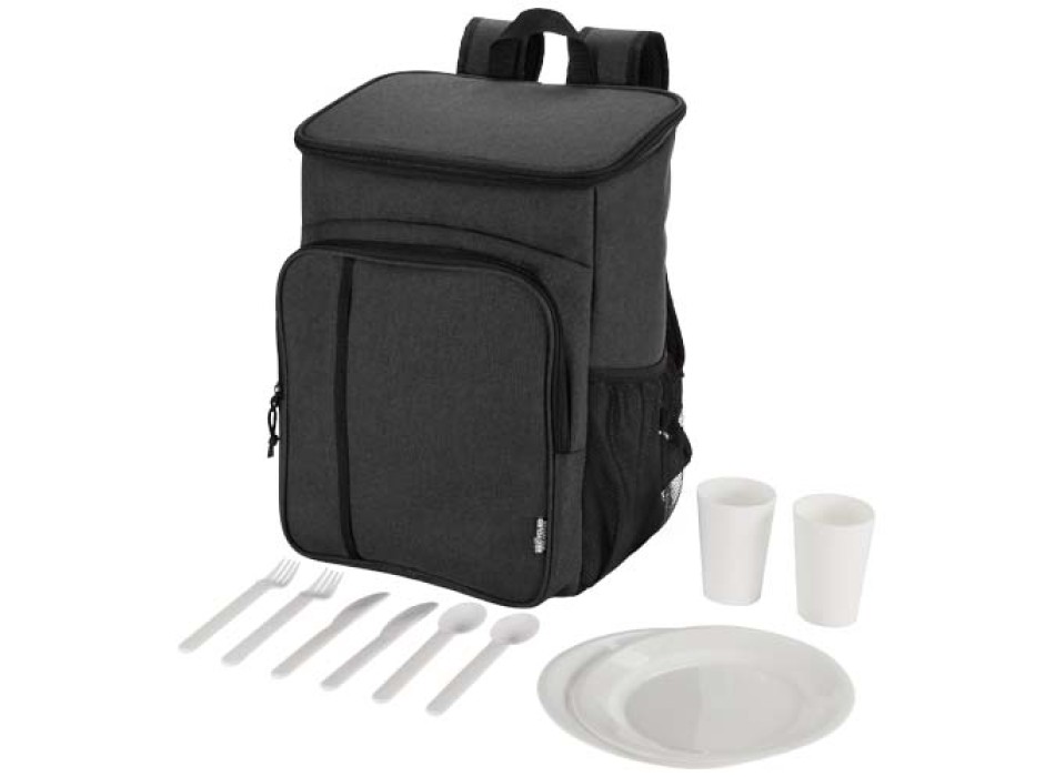 Zaino termico per picnic in materiale riciclato certificato GRS con set di posate Tundra - 20L FullGadgets.com