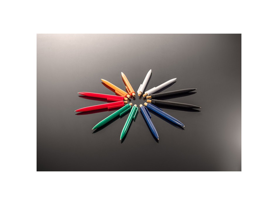 ZARA. Penna a sfera in ABS riciclato (100% rABS) con pulsante in bambù FullGadgets.com