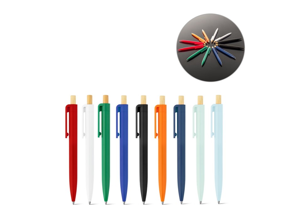 ZARA. Penna a sfera in ABS riciclato (100% rABS) con pulsante in bambù FullGadgets.com