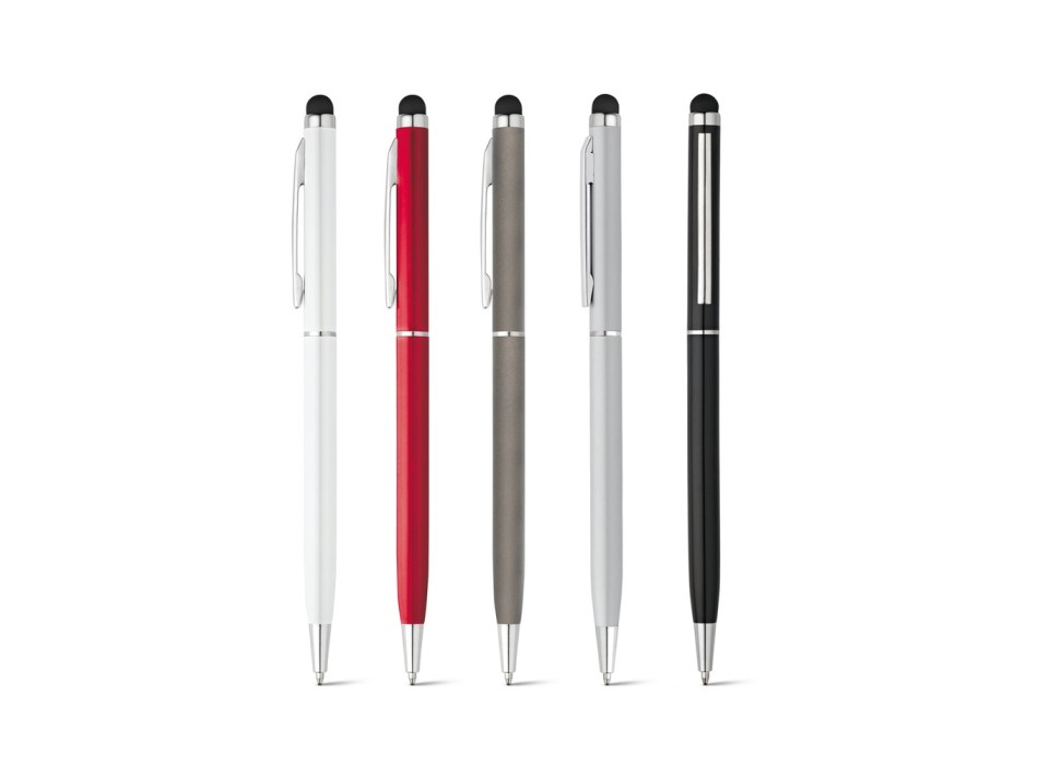 ZOE. Penna a sfera in alluminio con meccanismo a rotazione e punta touch FullGadgets.com