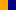 arancione fluorescente/blu navy