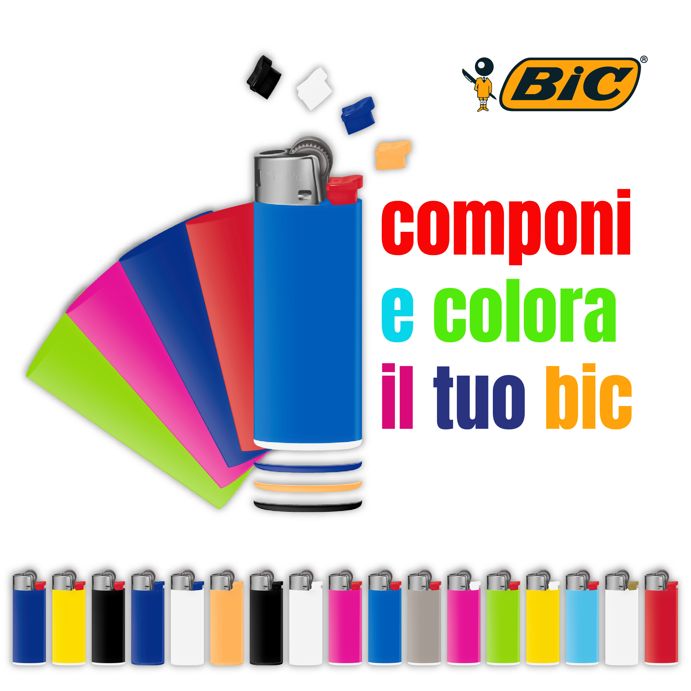 BIC® J25 Accendino piccolo STAMPA DIGITALE FullGadgets.com